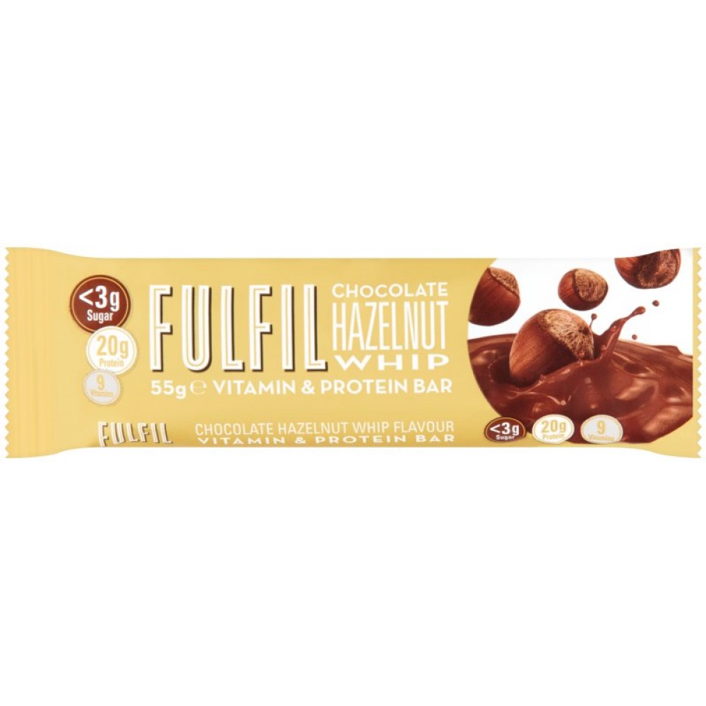 Fulfil Chocolate Hazelnut Whip Protein Bar 15 x 55g Candy